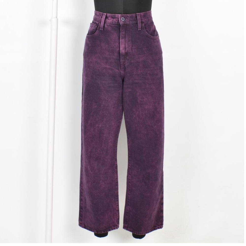 Levi’s X Deepika Padukone Straight Leg High Waisted Purple Denim Jeans Size 30
